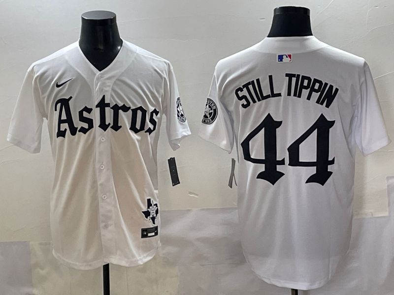 Men 2025 Houston Astros 44 Still Tippin White Five generations Joint Name Nike MLB Jersey style 9